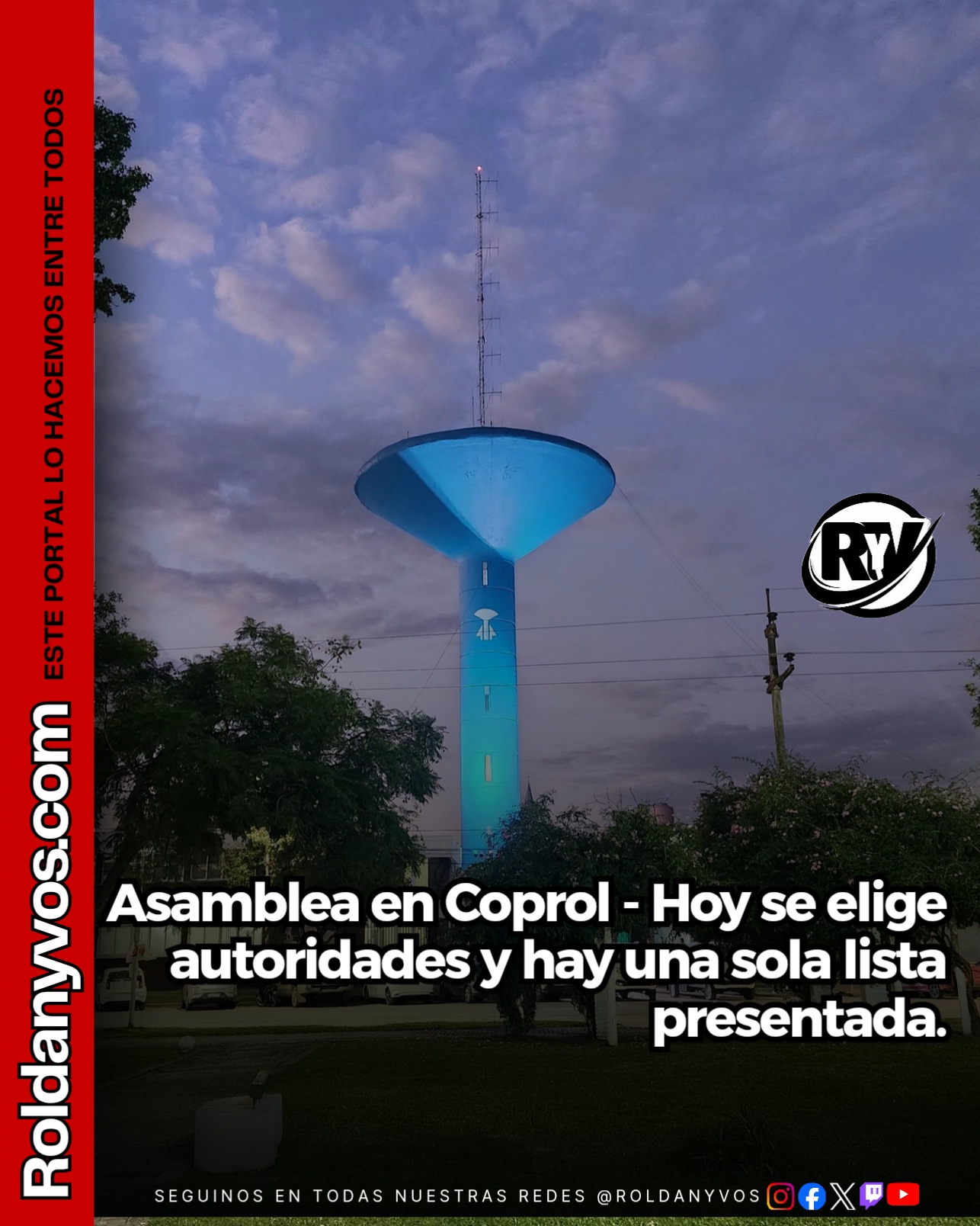 Coprol elige autoridades en Roldán: una sola lista y expectativa por la asamblea